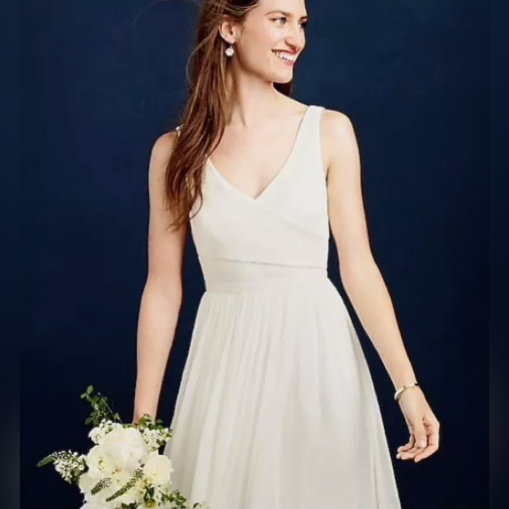 J. Crew Silk Champagne Chiffon Dress Size 10